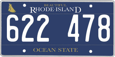 RI license plate 622478