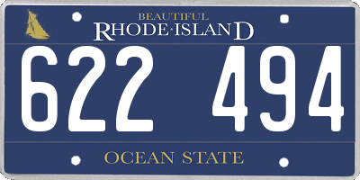RI license plate 622494