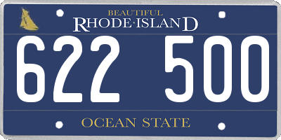 RI license plate 622500
