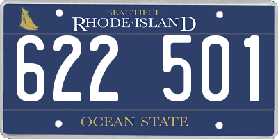 RI license plate 622501