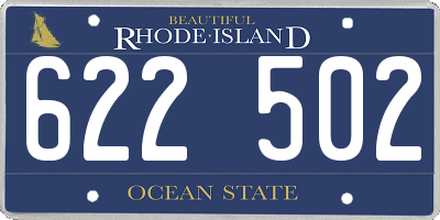 RI license plate 622502