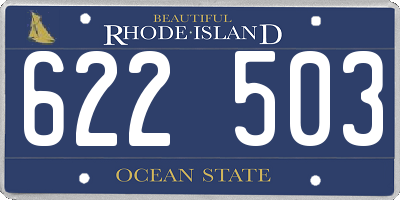 RI license plate 622503