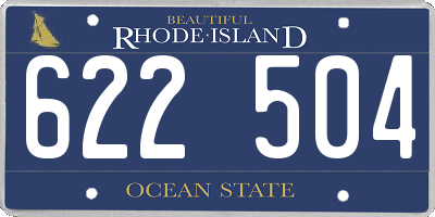 RI license plate 622504