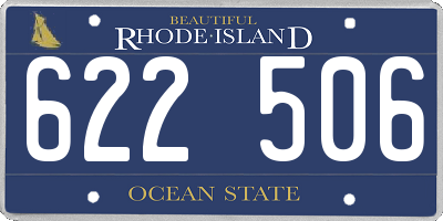 RI license plate 622506
