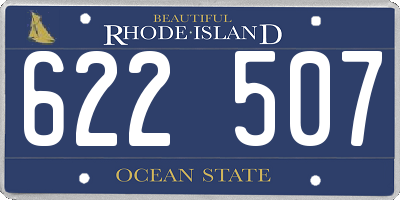RI license plate 622507