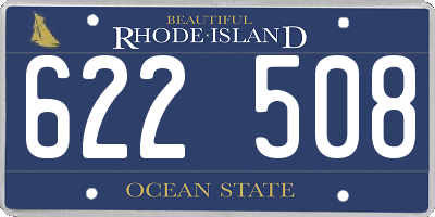 RI license plate 622508