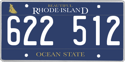 RI license plate 622512