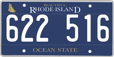 RI license plate 622516