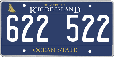 RI license plate 622522