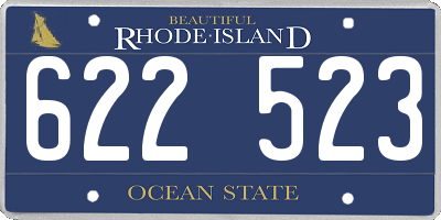 RI license plate 622523