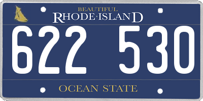 RI license plate 622530