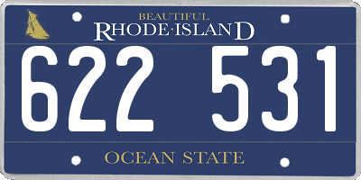 RI license plate 622531
