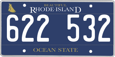 RI license plate 622532