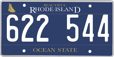 RI license plate 622544