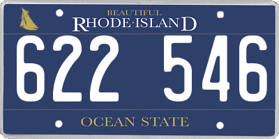 RI license plate 622546