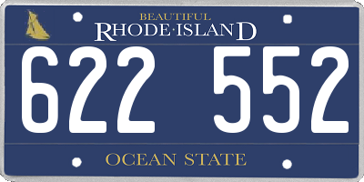 RI license plate 622552