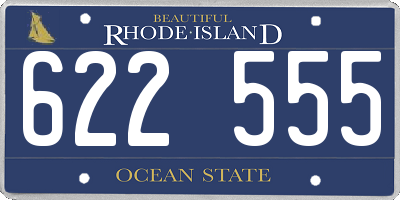 RI license plate 622555