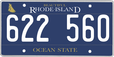 RI license plate 622560