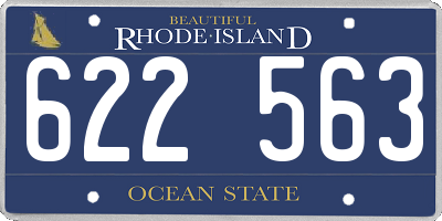 RI license plate 622563