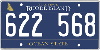 RI license plate 622568