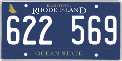 RI license plate 622569