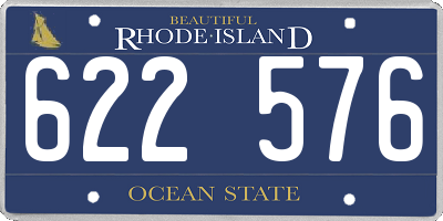 RI license plate 622576