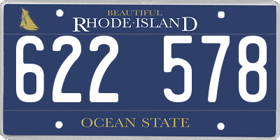 RI license plate 622578
