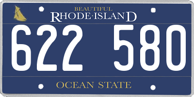 RI license plate 622580