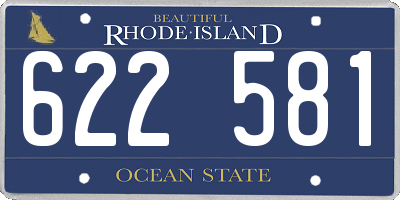 RI license plate 622581