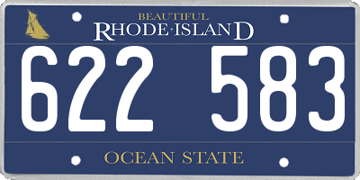 RI license plate 622583