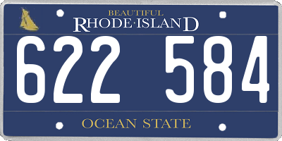 RI license plate 622584