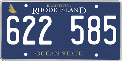 RI license plate 622585