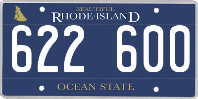 RI license plate 622600