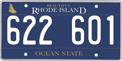 RI license plate 622601