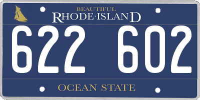 RI license plate 622602