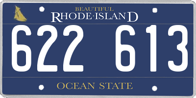 RI license plate 622613