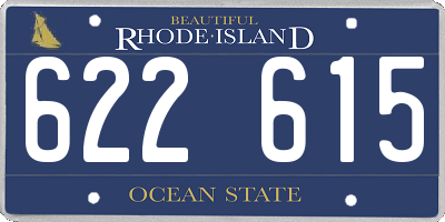 RI license plate 622615