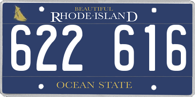 RI license plate 622616