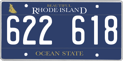 RI license plate 622618