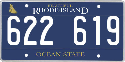 RI license plate 622619