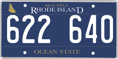 RI license plate 622640