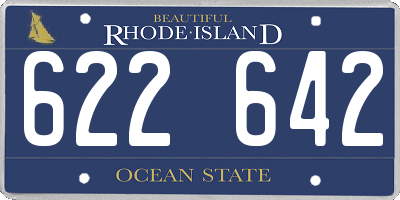 RI license plate 622642