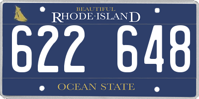 RI license plate 622648
