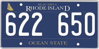 RI license plate 622650