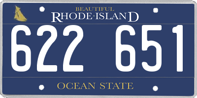RI license plate 622651
