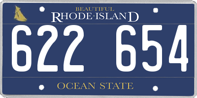 RI license plate 622654