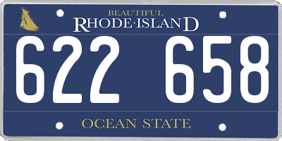 RI license plate 622658