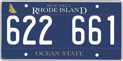 RI license plate 622661