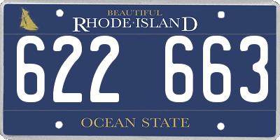 RI license plate 622663