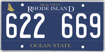 RI license plate 622669